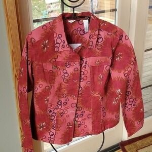 French Laundry Awesome Designed Long Sleeve Collared Pocketed Sz. L Jacket